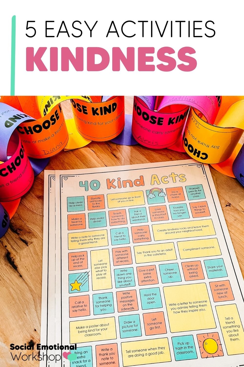 kindness activity ideas | social emotional workshop