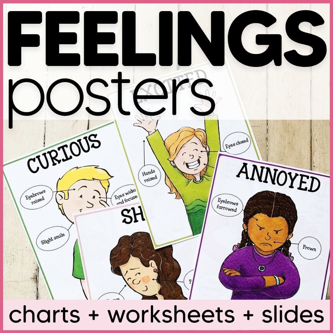 Feelings Posters Worksheets Chart